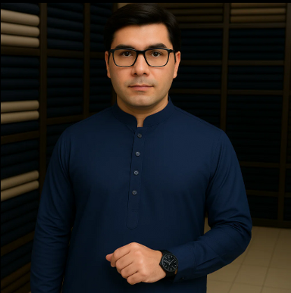 Hard cotton - Navy blue.