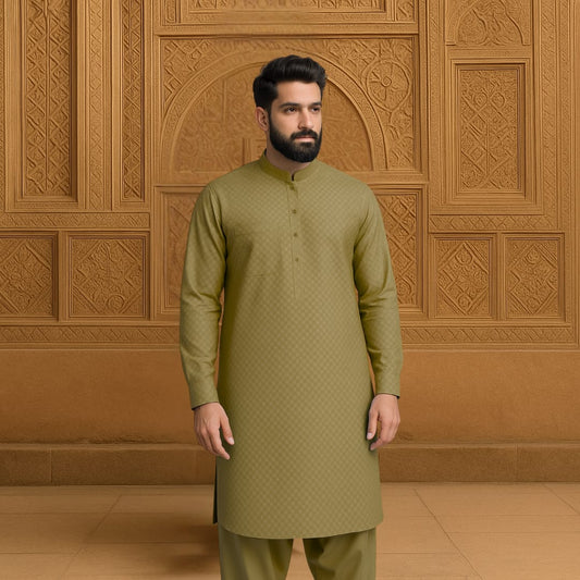 Self design Hard cotton - dry methi